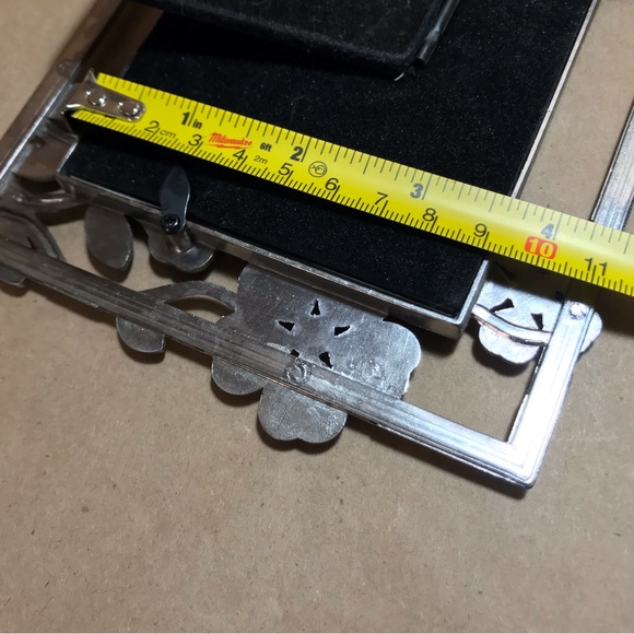 Silver-Tone Metal Frame with Colored Glass Floral Motif - Picture 9 of 12